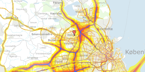 Trafikstøjkort på Højbuen 19, 2730 Herlev