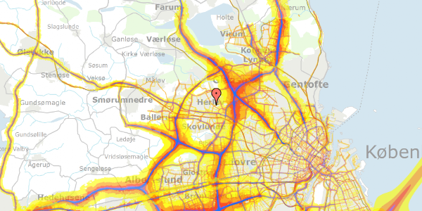 Trafikstøjkort på Højsletten 122, 2730 Herlev