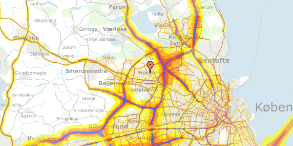 Trafikstøjkort på Kamdalen 4, 2730 Herlev