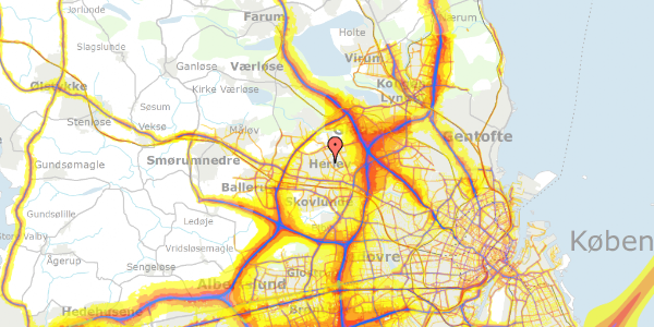 Trafikstøjkort på Kamdalen 12, 2730 Herlev