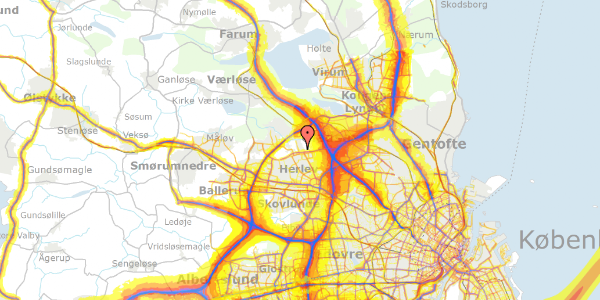 Trafikstøjkort på Kippingevej 8, 2730 Herlev