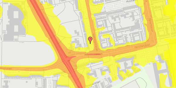 Trafikstøjkort på Kommenhaven 3, 2. th, 2730 Herlev