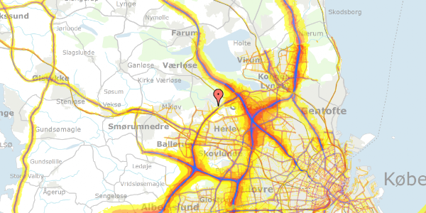 Trafikstøjkort på Kringholmen 8, 2730 Herlev