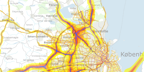 Trafikstøjkort på Køllegårdsvej 27, 2730 Herlev