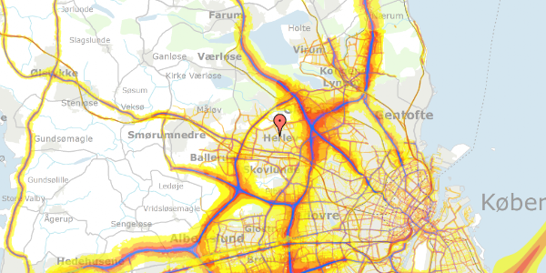 Trafikstøjkort på Mosedraget 9, 2730 Herlev