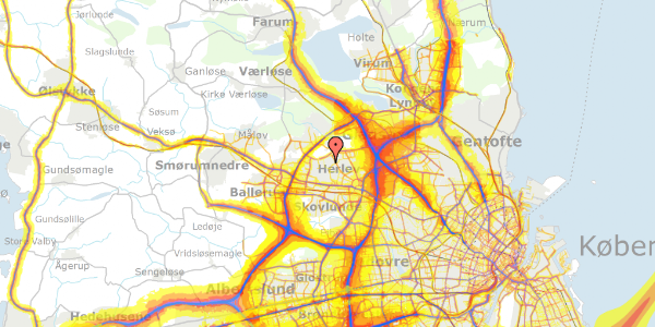 Trafikstøjkort på Randvolden 21, 2730 Herlev