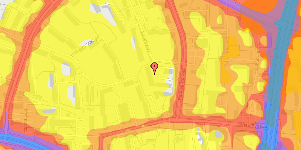 Trafikstøjkort på Sandbyvej 11, 1. th, 2730 Herlev