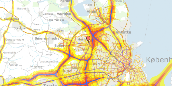 Trafikstøjkort på Skelstien 35, 2730 Herlev