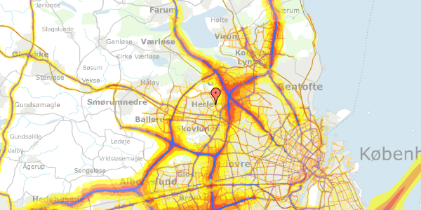 Trafikstøjkort på Stokkemarkevej 3, 2730 Herlev