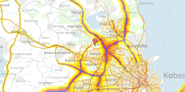 Trafikstøjkort på Tibbevangen 29, 2730 Herlev