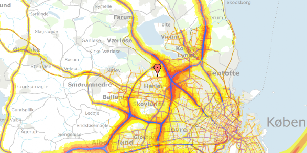 Trafikstøjkort på Tubberupvænge 3, 2730 Herlev