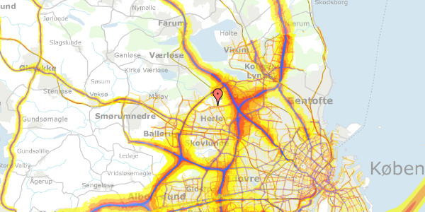 Trafikstøjkort på Tubberupvænge 62, 2730 Herlev