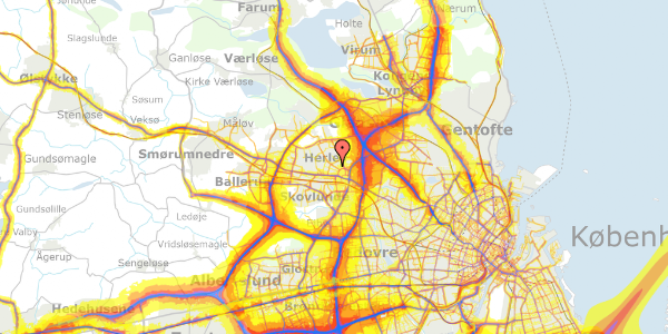 Trafikstøjkort på Tvedvangen 75, 2730 Herlev