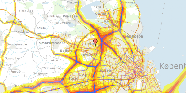 Trafikstøjkort på Tvedvangen 107, 2730 Herlev