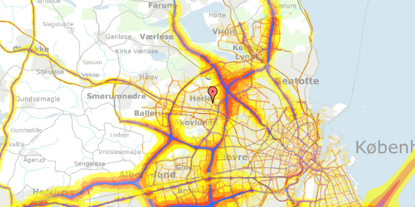 Trafikstøjkort på Tvedvangen 119, 2730 Herlev