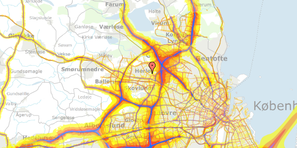 Trafikstøjkort på Tvedvangen 140, 2730 Herlev