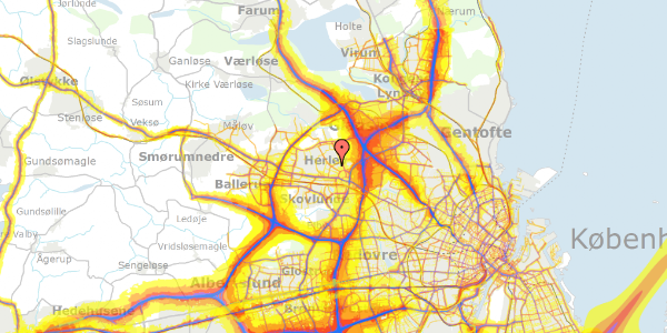 Trafikstøjkort på Tvedvangen 160, 2730 Herlev