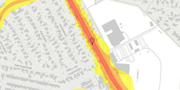 Trafikstøjkort på Tvedvangen 209, 2730 Herlev