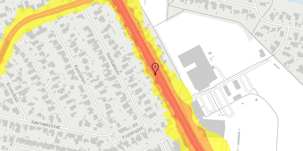 Trafikstøjkort på Tvedvangen 213, 2730 Herlev