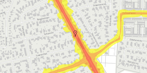 Trafikstøjkort på Tvedvangen 247, 2730 Herlev