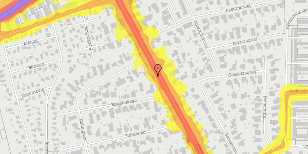 Trafikstøjkort på Tvedvangen 261, 2730 Herlev