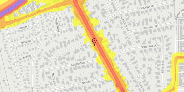 Trafikstøjkort på Tvedvangen 263, 2730 Herlev