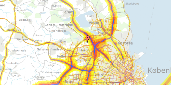 Trafikstøjkort på Valnæsvej 26, 2730 Herlev