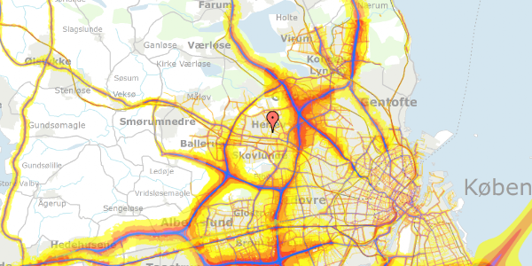 Trafikstøjkort på Vingetoften 44, 2730 Herlev