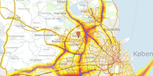 Trafikstøjkort på Vingetoften 70, 2730 Herlev