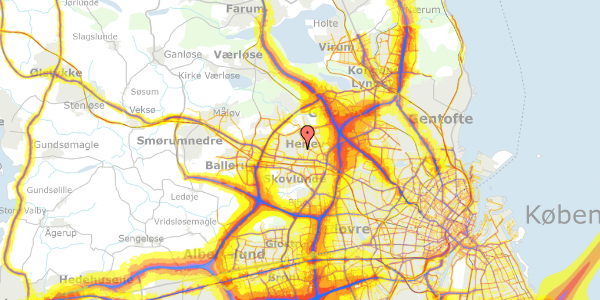 Trafikstøjkort på Vingetoften 192, 2730 Herlev