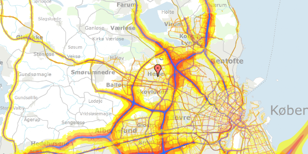 Trafikstøjkort på Vingetoften 278, 2730 Herlev