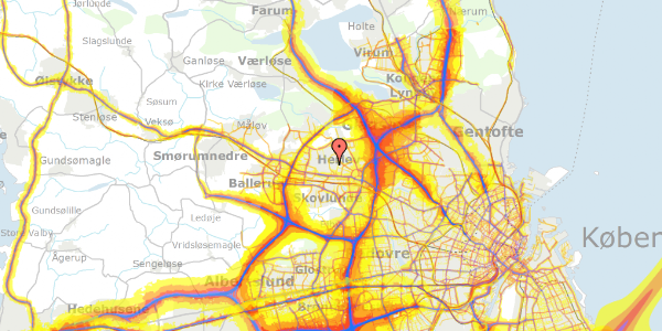 Trafikstøjkort på Vingetoften 290, 2730 Herlev