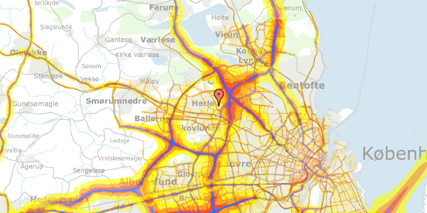 Trafikstøjkort på Våbenstedvej 26, 2730 Herlev