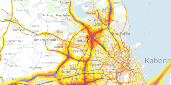 Trafikstøjkort på Våbenstedvej 63, 2730 Herlev