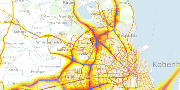 Trafikstøjkort på Våbenstedvej 65, 2730 Herlev