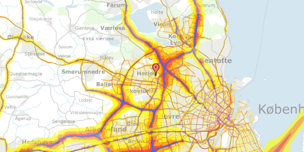 Trafikstøjkort på Våbenstedvej 97, 2730 Herlev