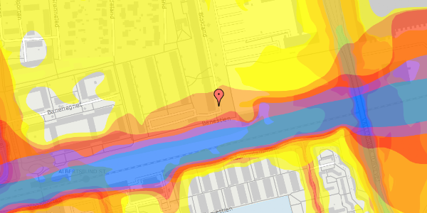 Trafikstøjkort på Blokland 58, 3. th, 2620 Albertslund