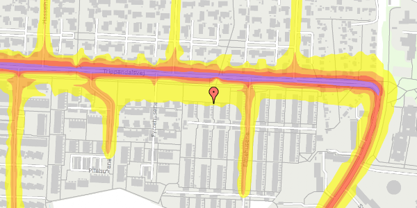 Trafikstøjkort på Elmehusene 46, 2600 Glostrup