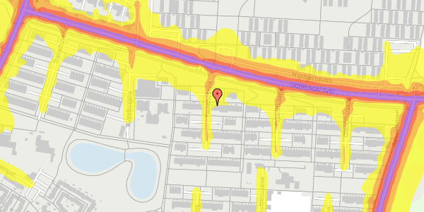 Trafikstøjkort på Falkehusene 9, 2620 Albertslund