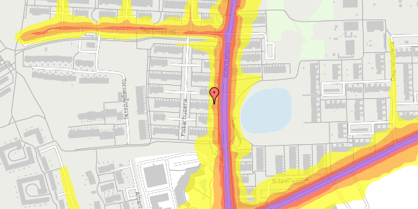 Trafikstøjkort på Fiskerhusene 63, 2620 Albertslund