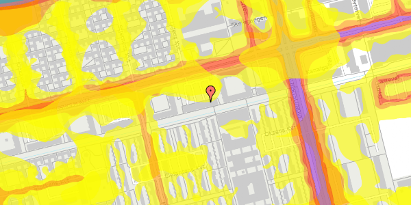 Trafikstøjkort på Kanalens Kvt 34, 2. 1, 2620 Albertslund