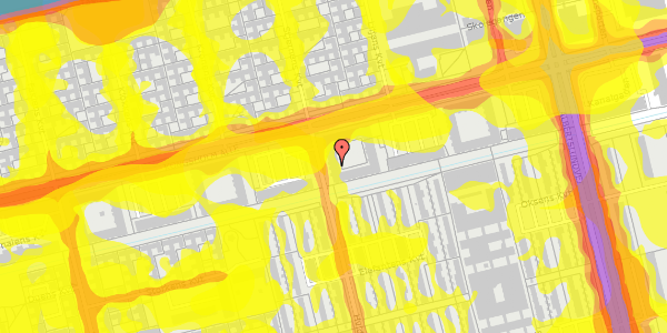 Trafikstøjkort på Kanalens Kvt 58, 1. th, 2620 Albertslund