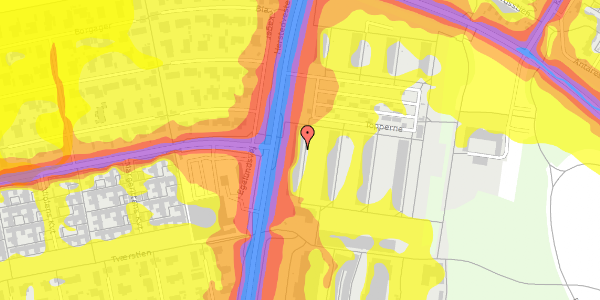 Trafikstøjkort på Topperne 4, st. 3, 2620 Albertslund
