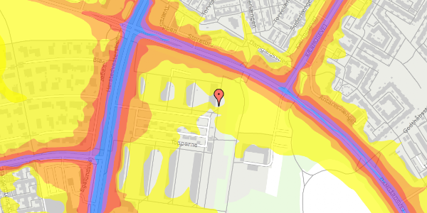 Trafikstøjkort på Topperne 13, st. 1, 2620 Albertslund