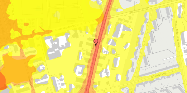 Trafikstøjkort på Arnold Nielsens Boulevard 64A, 2650 Hvidovre