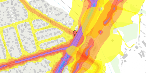 Trafikstøjkort på Asminderødvej 1, kl. , 2650 Hvidovre