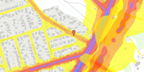 Trafikstøjkort på Asminderødvej 5, 2650 Hvidovre