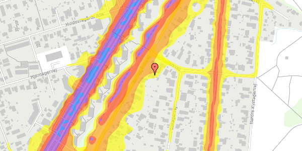 Trafikstøjkort på Beringgårdsvej 25, 2650 Hvidovre