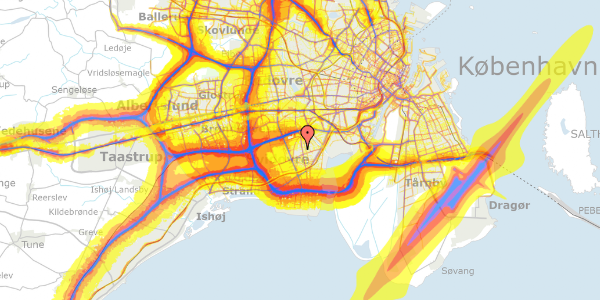 Trafikstøjkort på Berners Vænge 1, 1. th, 2650 Hvidovre