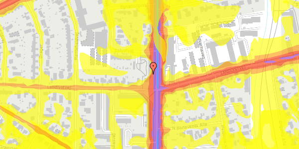 Trafikstøjkort på Bolystvej 1E, 1. th, 2650 Hvidovre